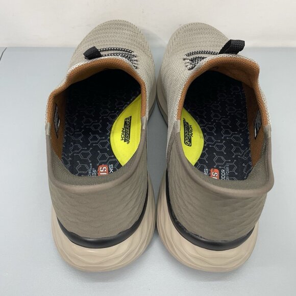 Skechers Sneakers Shoes Garner Crispin Bungee Lace Slip Ins Tan Mens 13 - Picture 8 of 13